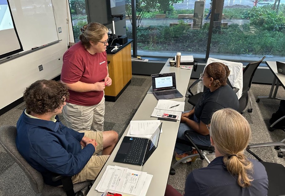 Minnesota teachers in discussion during the 2024 workshop.